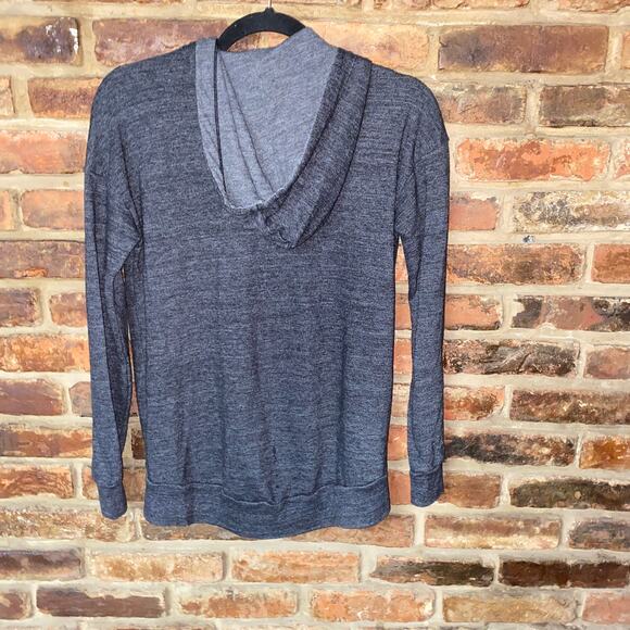 Splendid Charcoal Gray Full Zip Hoodie Sweatshirt Women's Size XS - Picture 6 of 7
